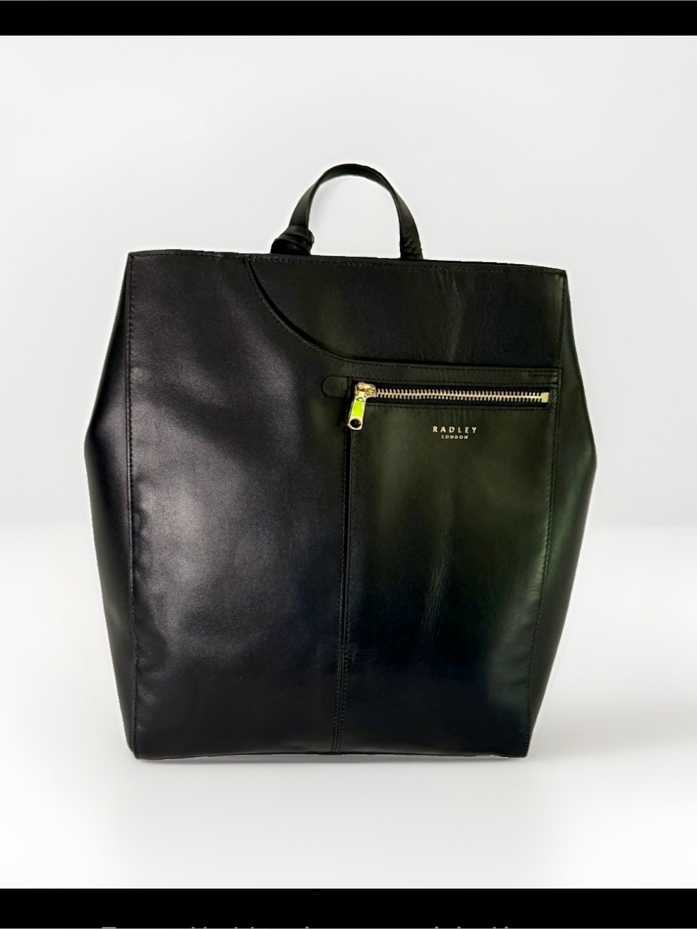 RADLEY LONDON Pockets Icon Backpack in Black Leather  ~LIKE NEW~